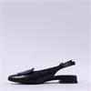 Paul Green Slingback Square Detail Pump - Black Leather